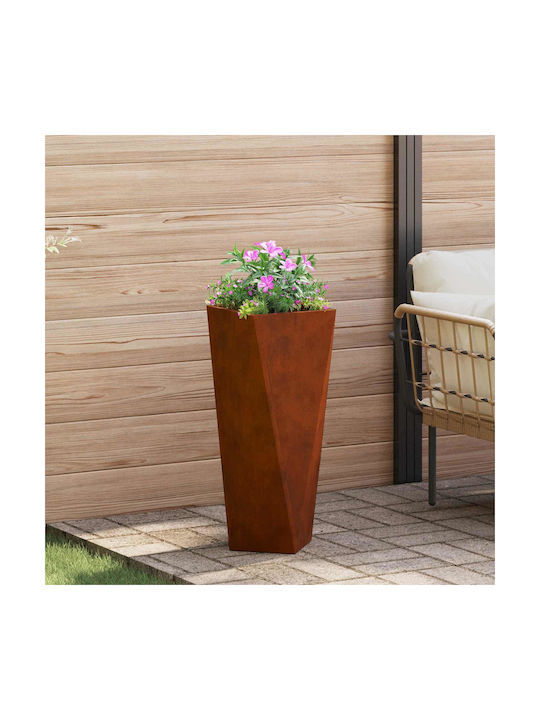 vidaXL Ghiveci Metal Rusty 30x30x75cm.