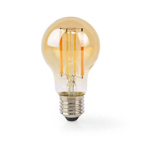 Nedis Wi-fi Smart Led Bulb Filament E27 A60 7w 806lm Warm White 1800 3000k Glass Gold