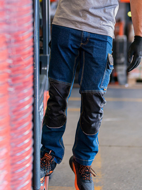 Kapriol Tenere Pro Reflective Work Trousers Jeans Blue