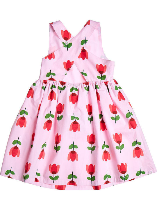 Kinderkleid Blumen Rosa