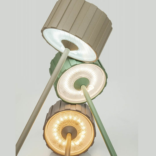 Zambelis Lights Lampă de masă LED cu Abajur Verde și Bază