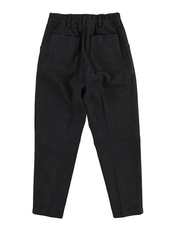 Pantaloni din Material Textil pentru Copii Negru