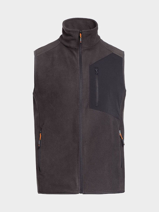 Stenso Vest Ανδρικό Γιλέκο Εργασίας με Επένδυση Fleece Γκρι