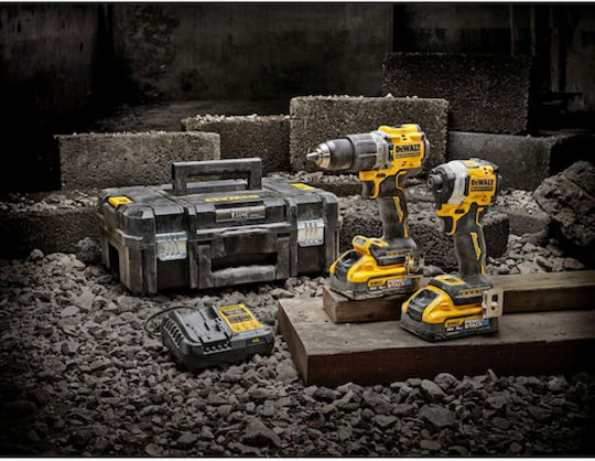 DEWALT DCK2050S2T Σετ Δράπανο & Παλμικό Κατσαβίδι 18V με 2 Μπαταρίες 3.5Ah και Θήκη