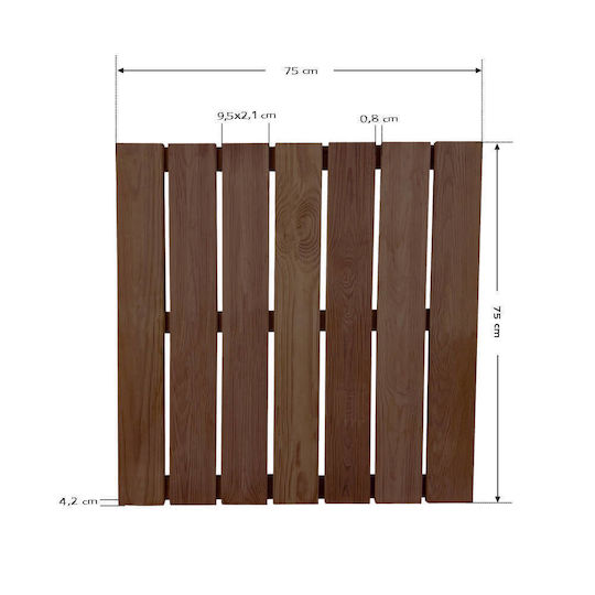 Tesias Плочка за градински под от Дървο 75x75бр 1бр