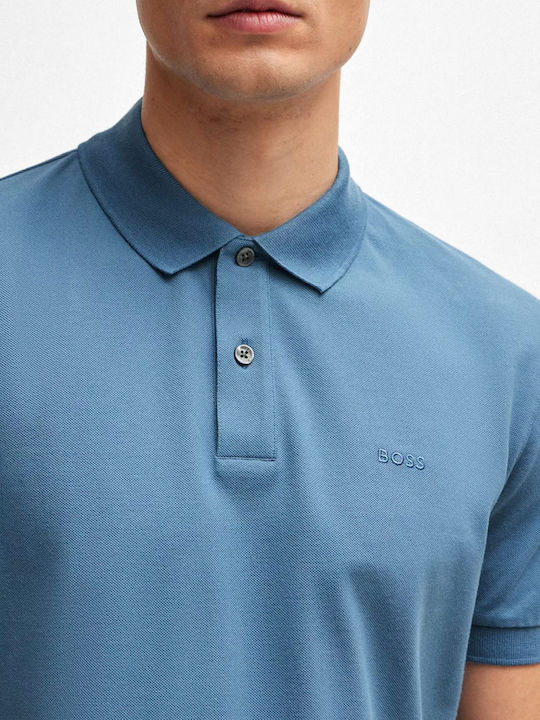 Pallas Polo Bluza Tricou Cu Mânecă Scurtă Albastră