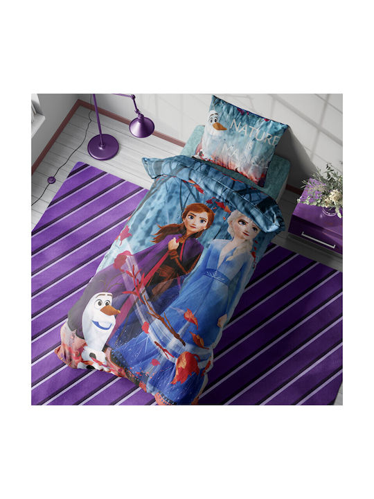 Dimcol Σετ Σεντόνια Μονά Βαμβακερά Frozen 160x240cm 3τμχ