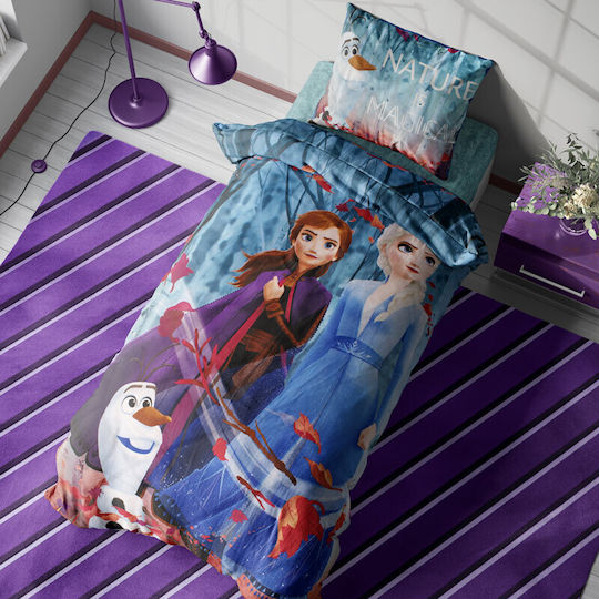 Dimcol Bettwäsche-Set Einzel Baumwolle Frozen 160x240cm 3Stück