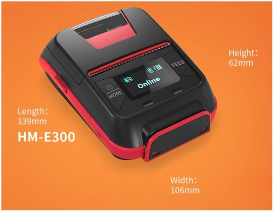 HPRT Hm-e300 Θερμικός Εκτυπωτής Αποδείξεων Φορητός USB / Bluetooth