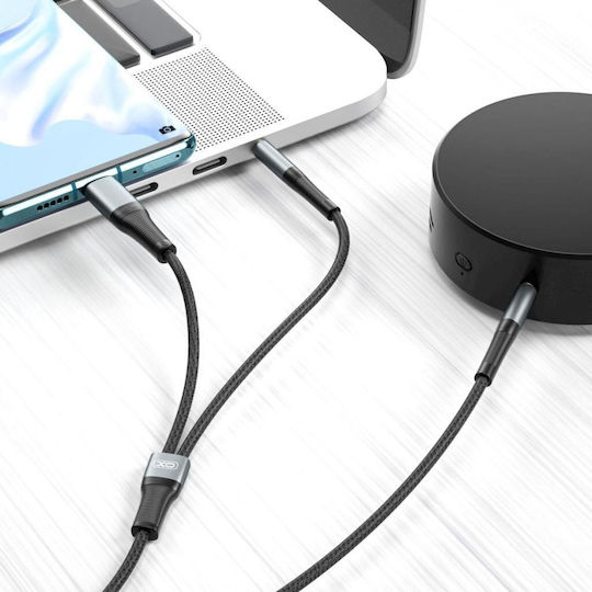 XO Convertor 3.5mm masculin în 3.5mm / USB-C feminin 1buc