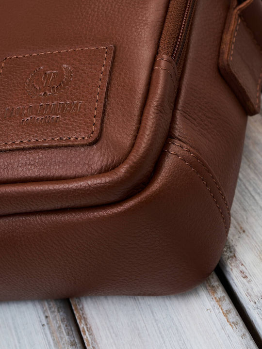 Leather Men's Shoulder / Crossbody Bag Tabac Brown