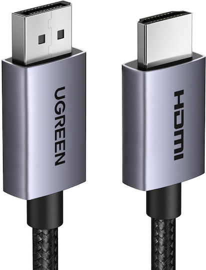 Ugreen Cable DisplayPort male - HDMI male 3m Μαύρο