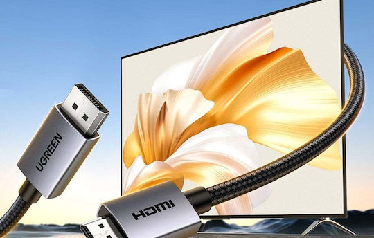 Ugreen Cable DisplayPort male - HDMI male 3m Μαύρο