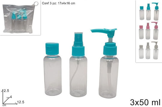 Plastic Travel Size Bottles Set 3 Pieces 50ml