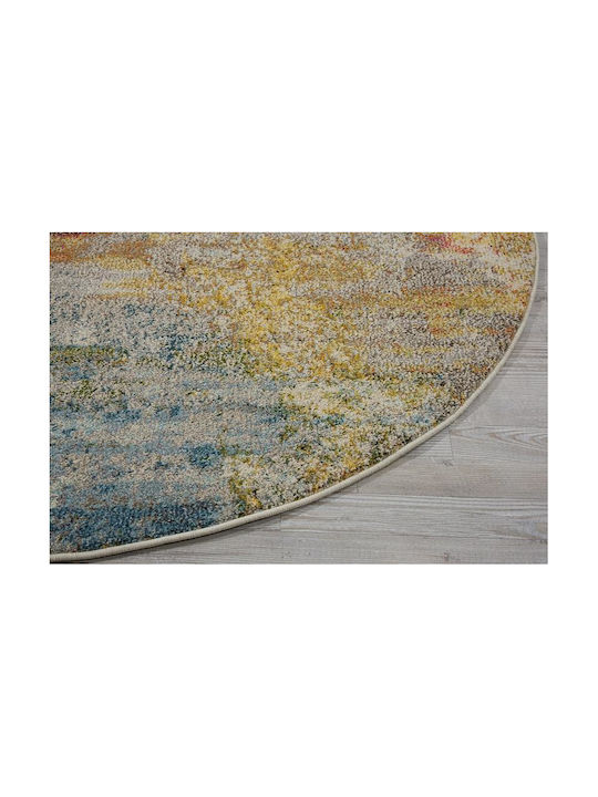 Rug Round Aqua Multi