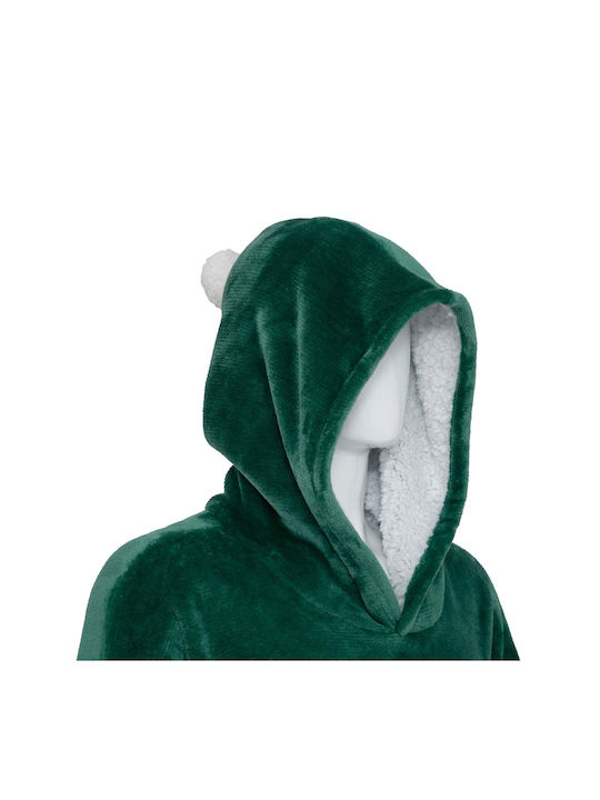 A-s Flan Κουβέρτα Fleece με Μανίκια 85x118εκ. Green