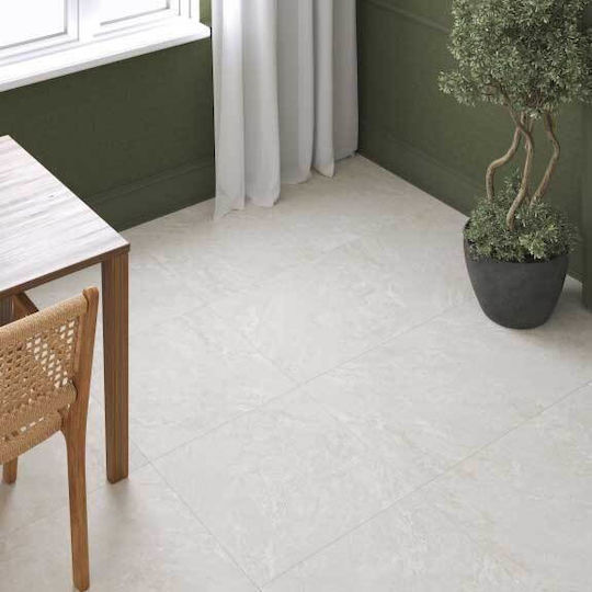 Halcon Ceramics Плочка За под На закрито Матов 60.5x60.5см White Checkmate