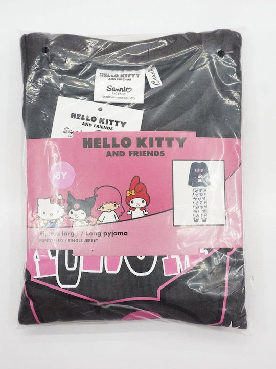 Cerda Παιδική Πιτζάμα Βαμβακερή Μαύρη Hello Kitty Kuromi