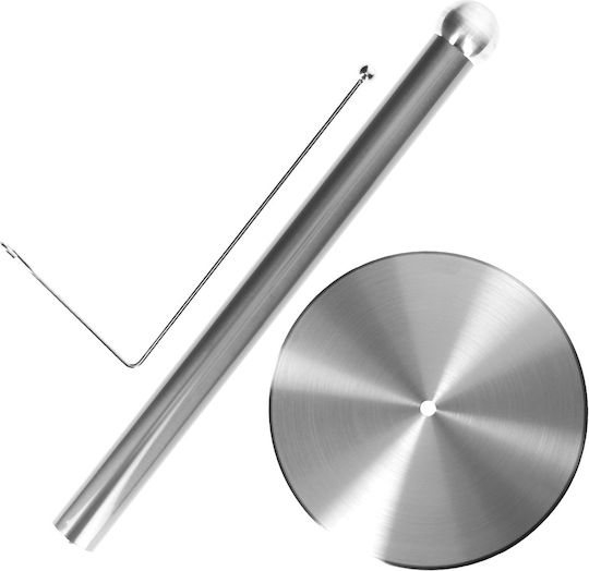 Cheffinger All Stainless Steel Towel Roller Holder Side Holding Rod Silver
