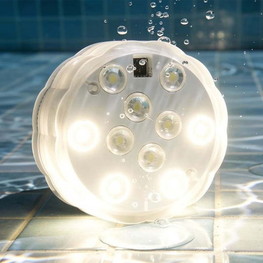 Avizar Lampă Led Decorativă Rgb Submersibilă 5w Telecomandă Piscină Acvariu Alb