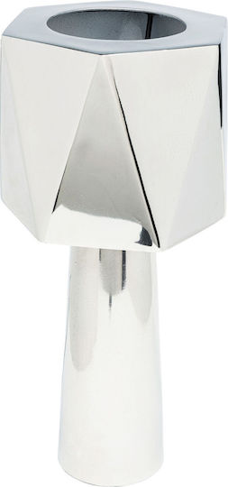 Kare Design Metall Tischlampe mit Silber Schirm und Basis