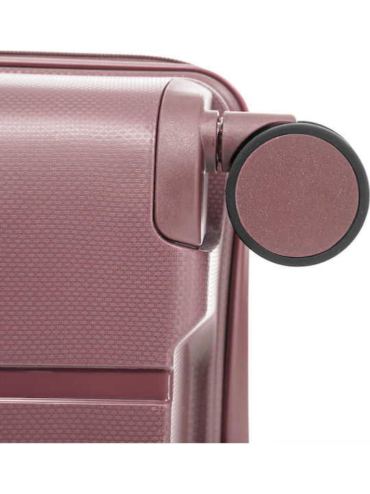 Quasar Großer Reisekoffer Hartschalen Dusty Pink mit 4 Räder Höhe 76cm