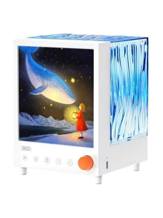 XO LED Kinder Tischlampe Projektor Weiß 12,17cm