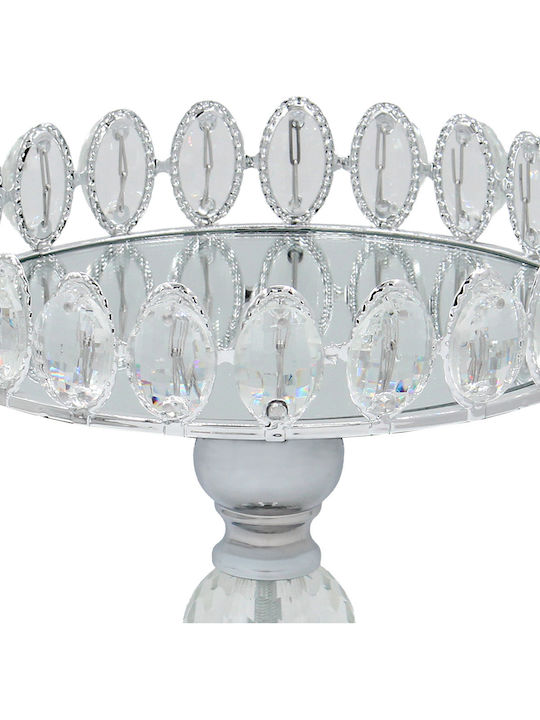 Keskor Platou Decorativ Metalic Argintiu 1buc 22x22x21buc Keskor Platou Decorativ Metalic Argintiu 1buc 22x22x21buc