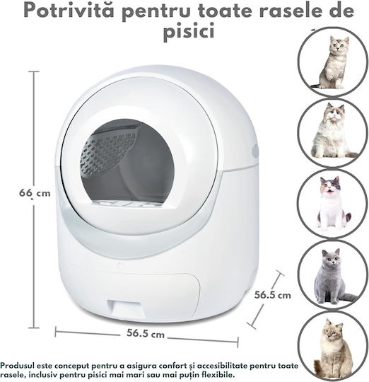 Katzentoilette Selbstreinigend Weiß
