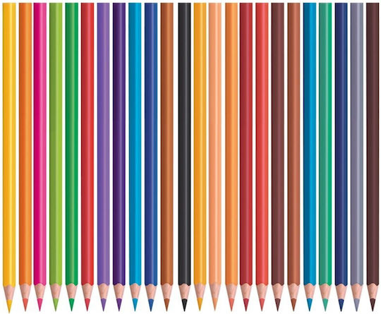 Set 24 Intensely Colored Pencils Break-resistant Lead Pencil Length 175 Mm