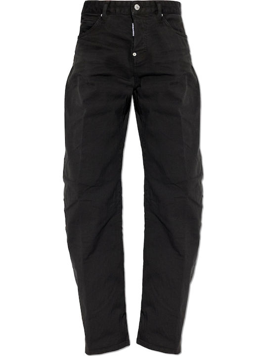 Γυναικείο Jean Παντελόνι σε Loose Εφαρμογή Black