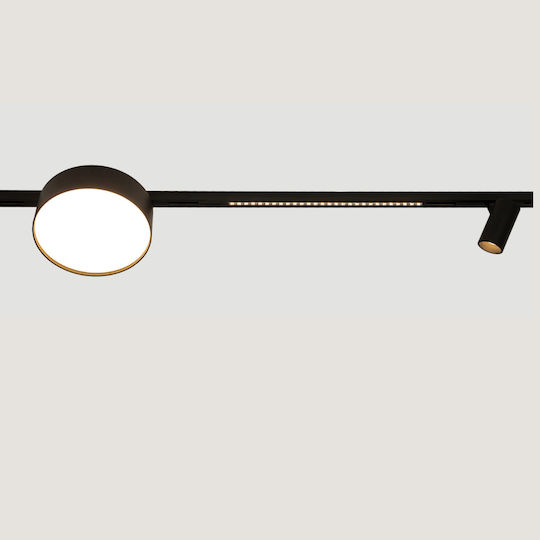 25257 Led Μαγνητικο Downlight Μαγνητικες Ραγες 6mm 11w 3000k Σαγρε Μαυρο 25257
