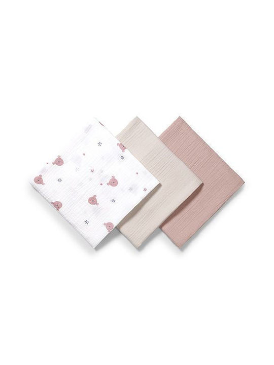 Babyono Muslin Swaddle Wraps 70x70cm. 3pcs