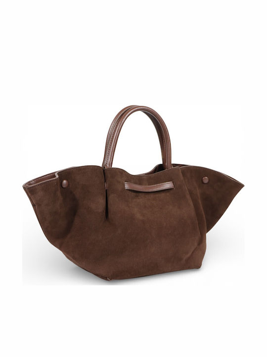 Damentasche aus Leder Suede Braune