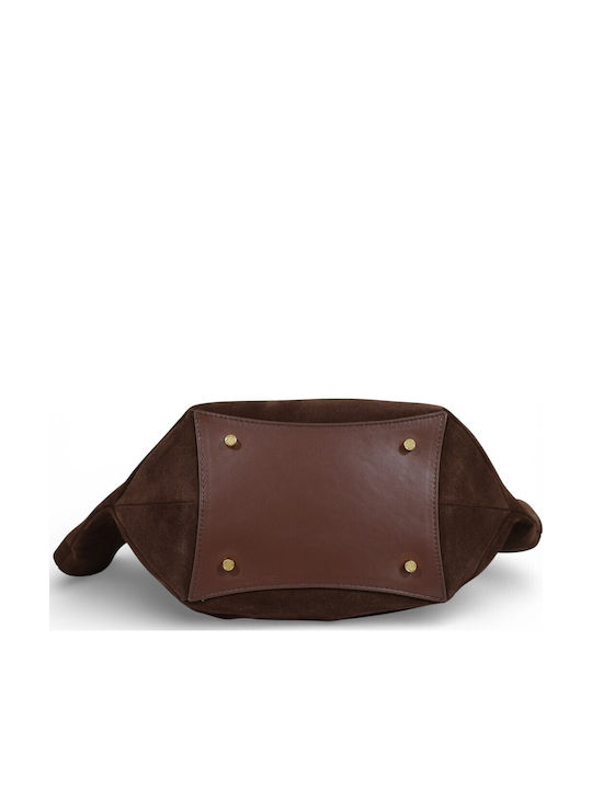 Damentasche aus Leder Suede Braune