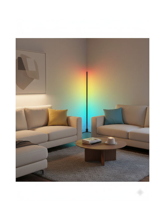 GloboStar LED Floor Lamp H150cm. with RGBW Light 150lm Black