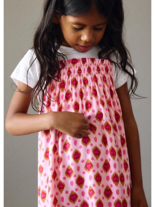 Mädchenkleid Kurzärmelig Set aus 2 mit Deckel Rosa
