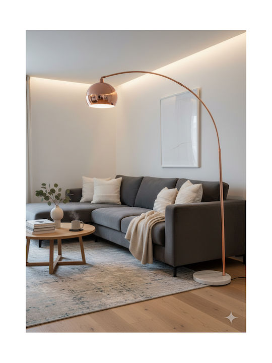 Aca Matilda Floor Lamp H193xW35cm. with Socket for Bulb E27 Copper