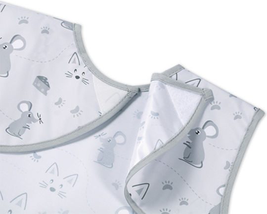 Babyono Mouse Waterproof Fabric Coverall with Hoop & Loop Fastener and Pocket for 2 m+