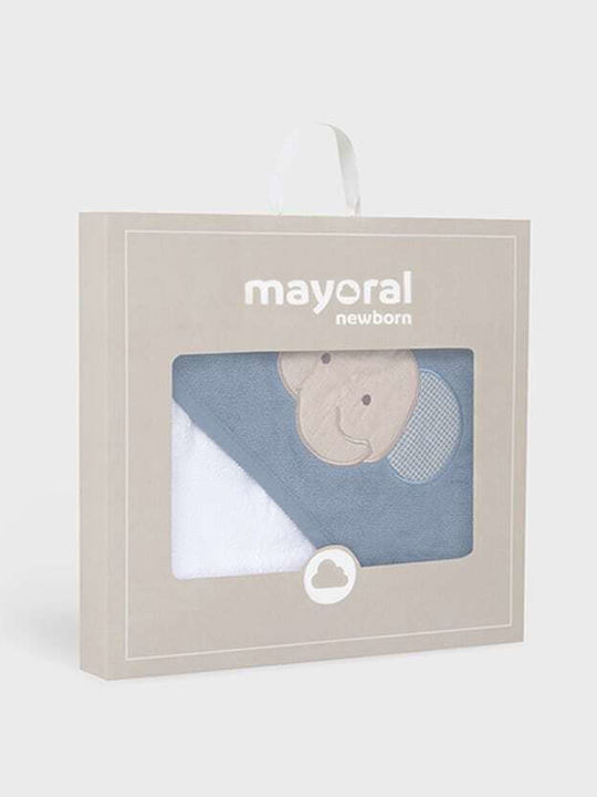 Mayoral Βρεφική Κάπα-Μπουρνούζι με Κουκούλα Λευκό