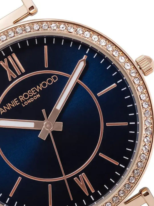 Annie Rosewood Γυναικείο Ρολόι 36mm Μπαταρίας με Ροζ Χρυσό Μεταλλικό Μπρασελέ