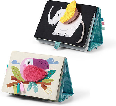 Babyono Safari Activity Book Fabric with Sounds for Newborns