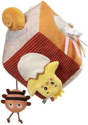 Babyono Baby Aktivitätsspielzeug Würfel Nature aus Stoff mit Sounds für Neugeborene