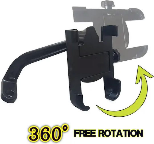 Smartphone Mirror Mount Motorcycle Usb Charging Black