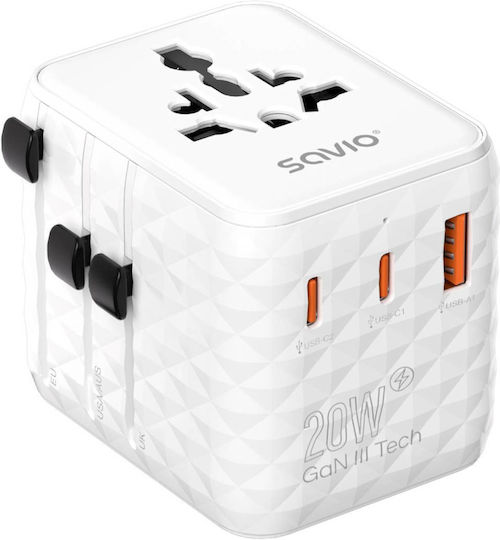 Savio Universal Plug Adapter