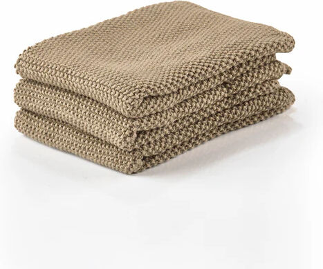 Zone Denmark Towel from 100% Cotton in Brown Color 27x27cm 3pcs