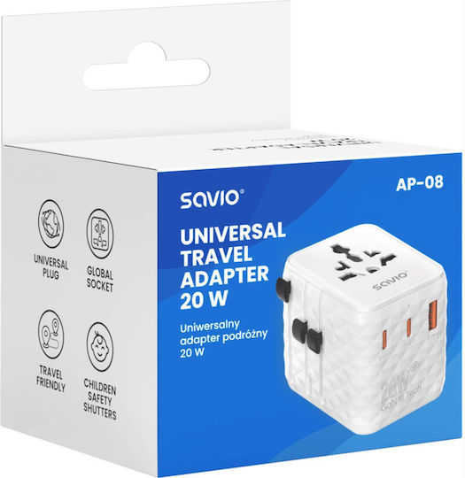 Savio Universal Plug Adapter