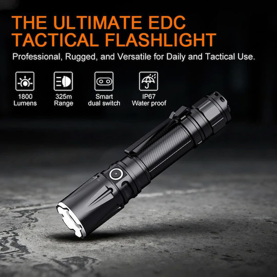 Ledholics Flashlight LED IP67 with Maximum Brightness 1800lm