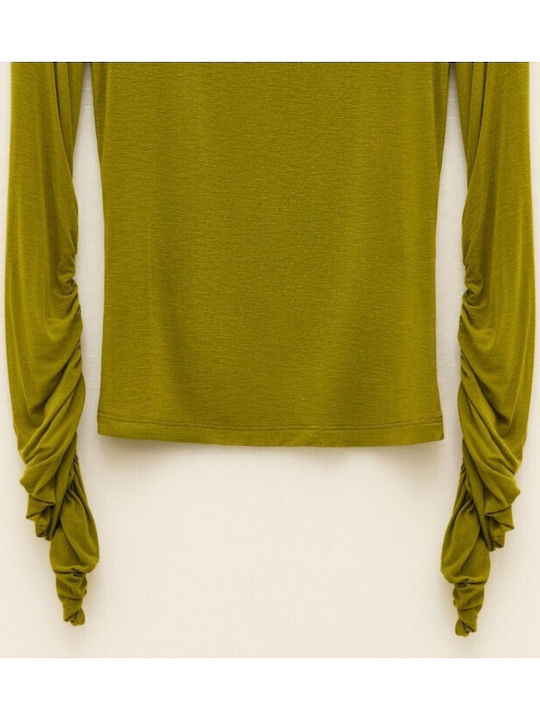 Damen Pullover Olive Green