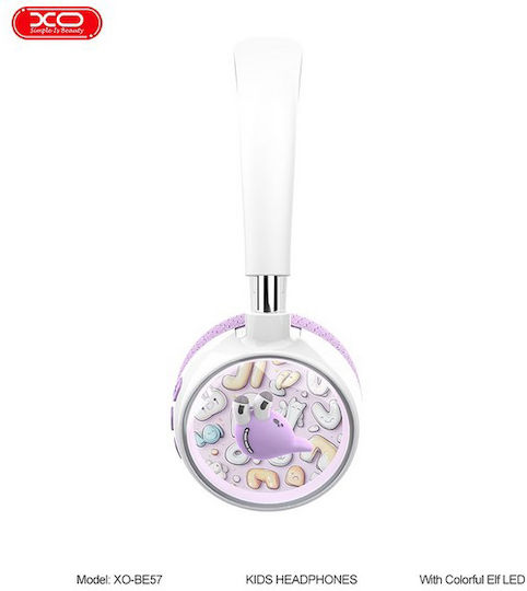XO BE57 Kabellose Bluetooth Kinder Über Ohr Kopfhörer Lila